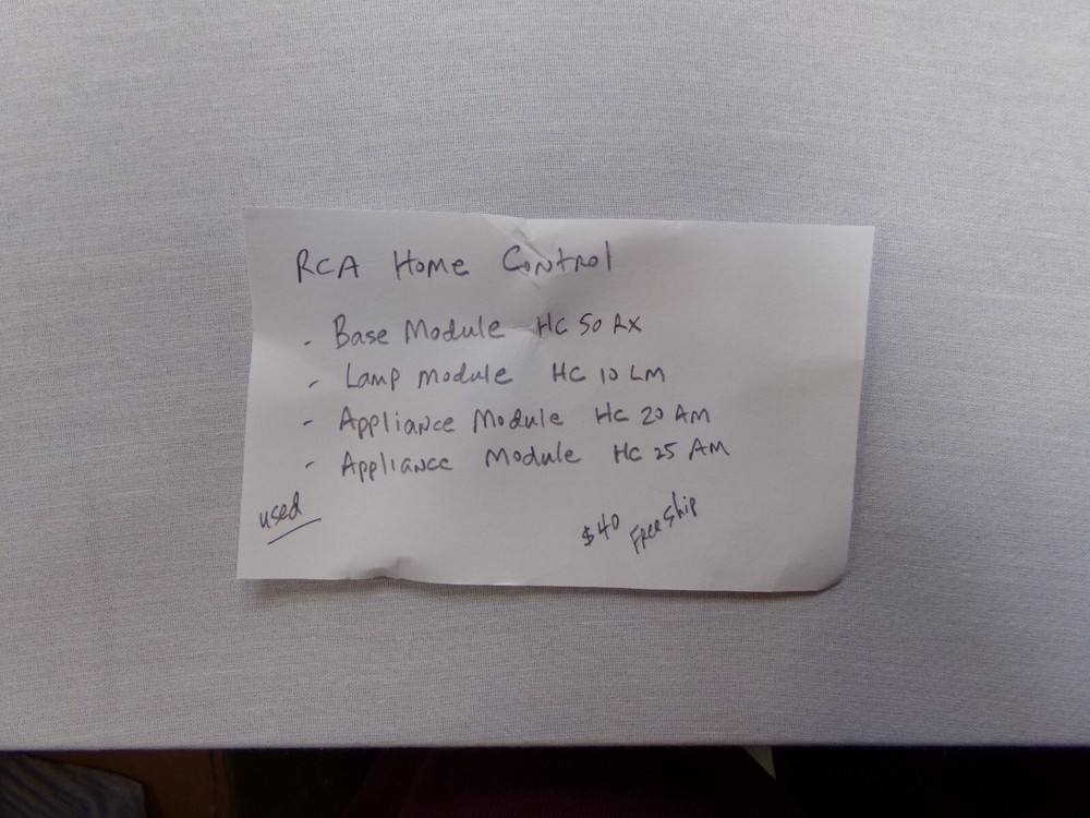 RCA Home Control - (My Note)R9