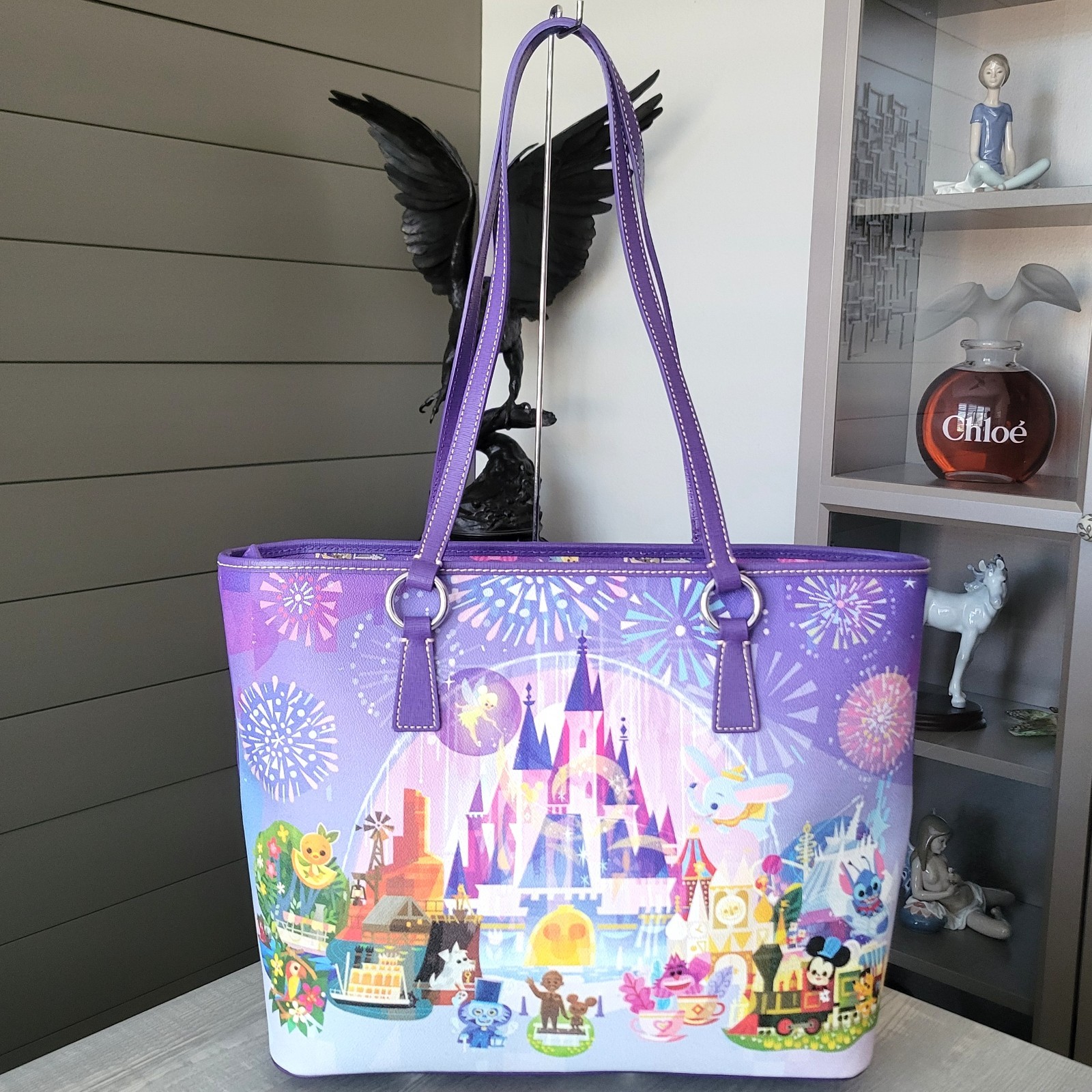 Disney Dooney & Bourke Disney Parks Joey Chou Castle Tote Bag Large NWOT