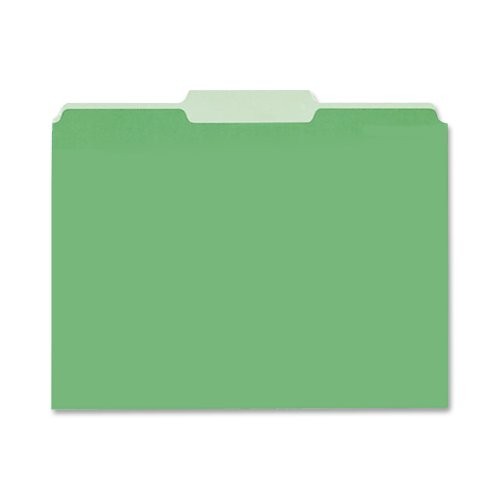 Esselte 15213BGR Two-tone File Folder 11pt Green 100/Box