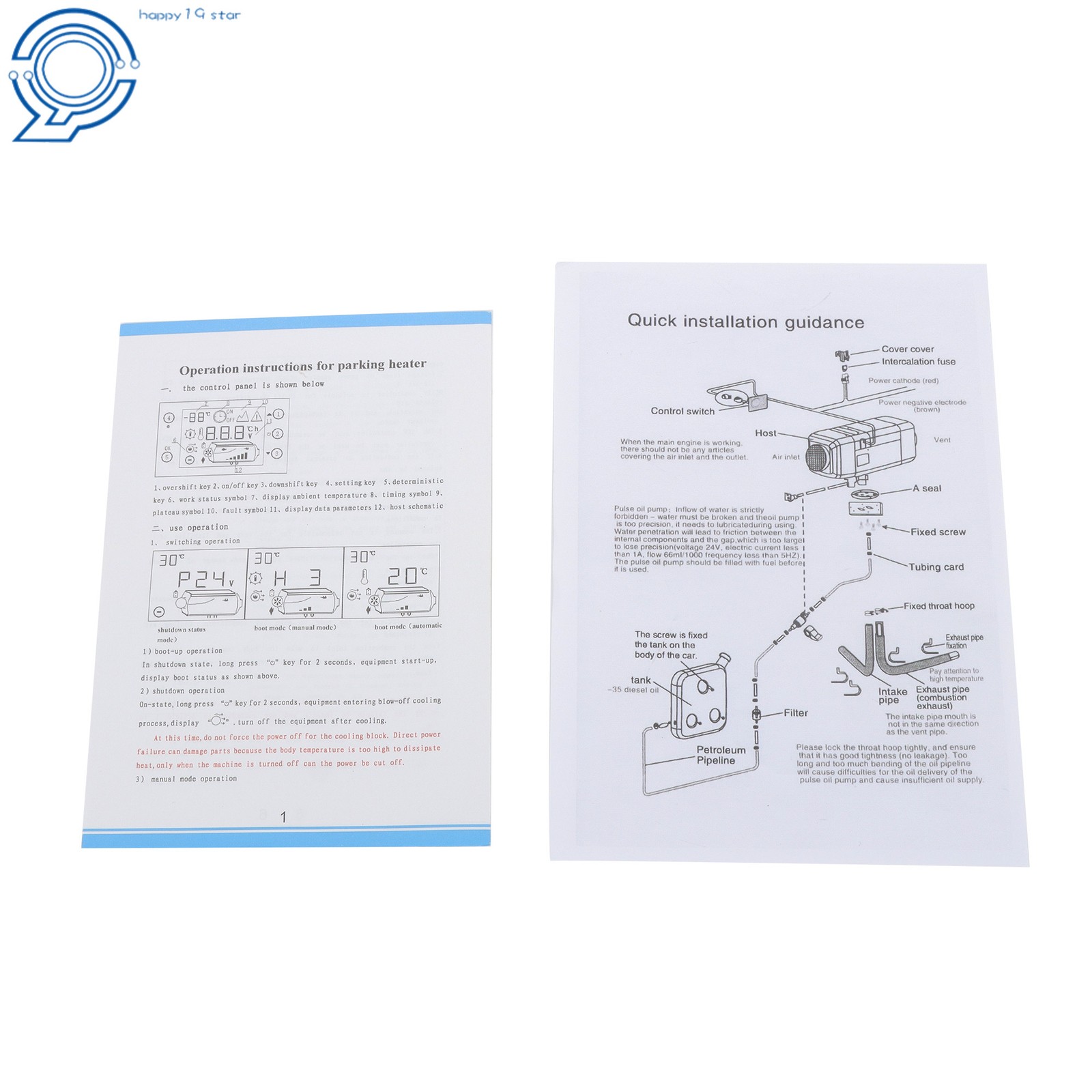 12V Diesel Air Heater 8KW All In One LCD Thermostat Boat Motorhome Truck Trailer