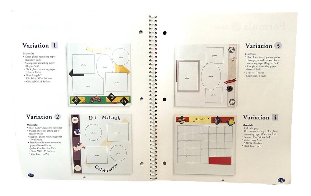 Creative Memories Page Patterns Organizer Scrapbooking 3 Ring Binder 2005