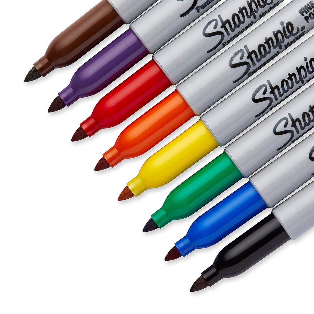 Sharpie Fine Point Permanent Markers Assorted Colors 8 Pack Durable Ink