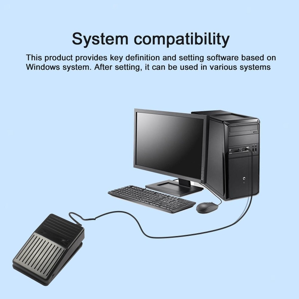 USB Single Foot Switch Control Keyboard One Key Customized Pedal Model Mouse n