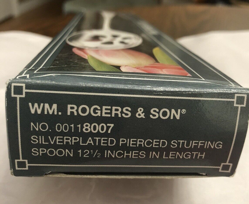 Wm. Rogers & Son Silverplated Pierced Stuffing Spoon