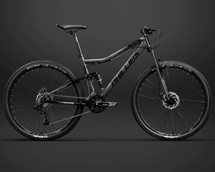 Philips soft tail mountain bicycle dual shock absorption speed change to work