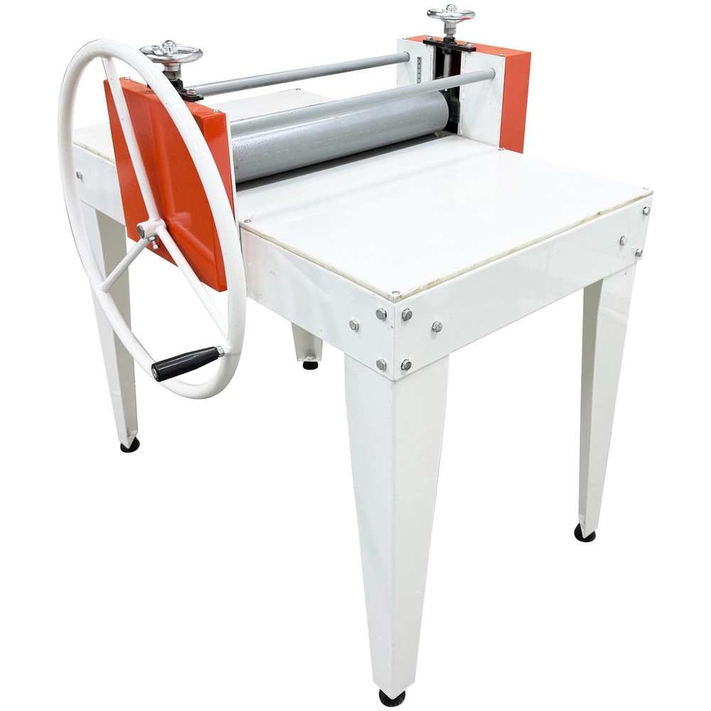 Dual Roller Ceramic Clay Slab Roller Machine with Large Handwheel & Scale Ruler