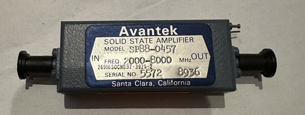 Avantek SP88-0457 2GHz-8GHz Solid State Amplifier