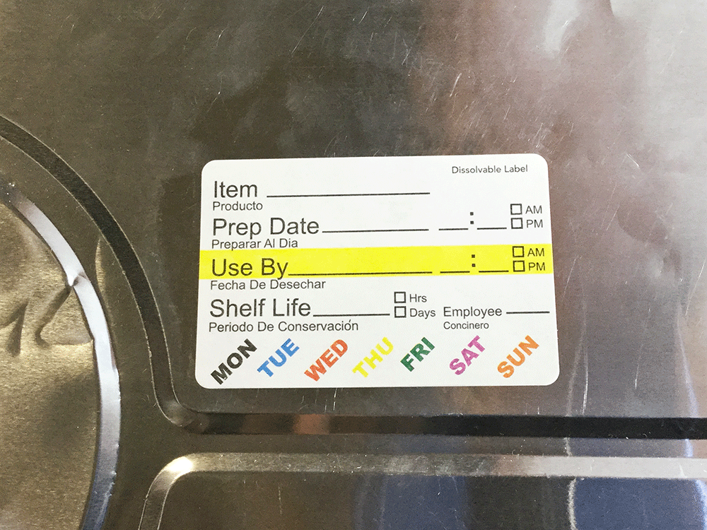 Dissolvable Food Rotation Prep Labels | 2 x 3" Inch | 500 Pack