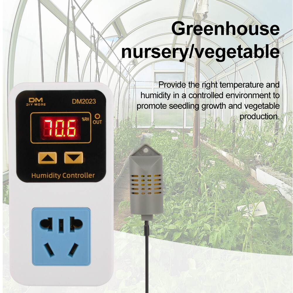 DM2023 Digital Display Humidity Controller Socket Humidifier AC110-220V 0-99%RH