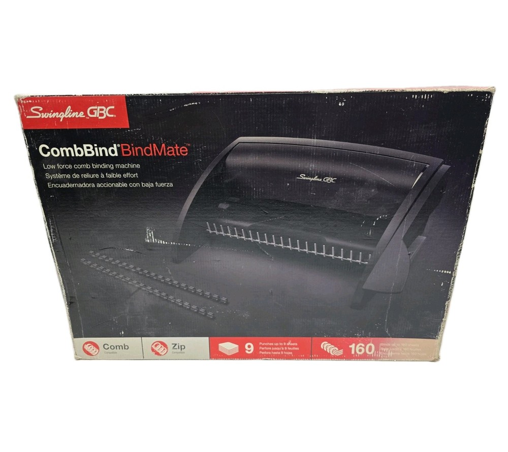 Swingline GBC CombBind BindMate Binding Machine New Open Box With EXTRAS Read