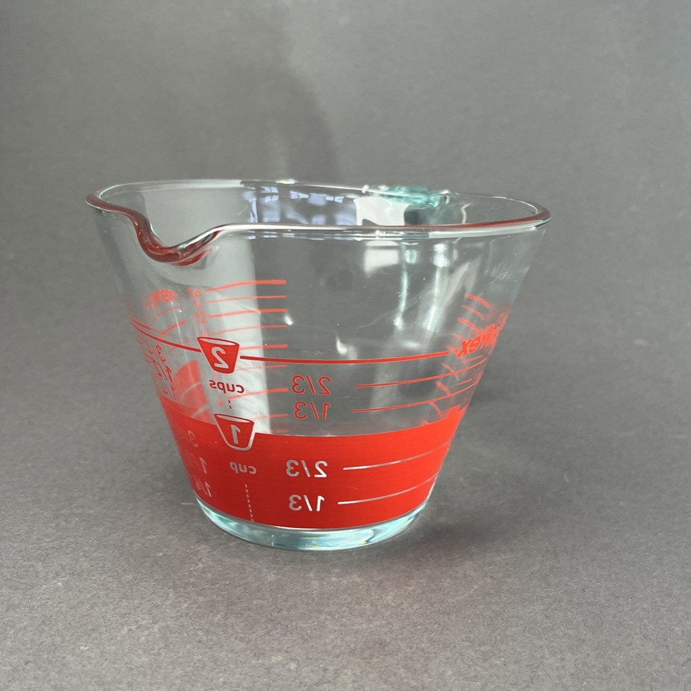 PYREX Measuring, 2 Cups, 16 oz, 500 mL, Red Reverse Read Inside
