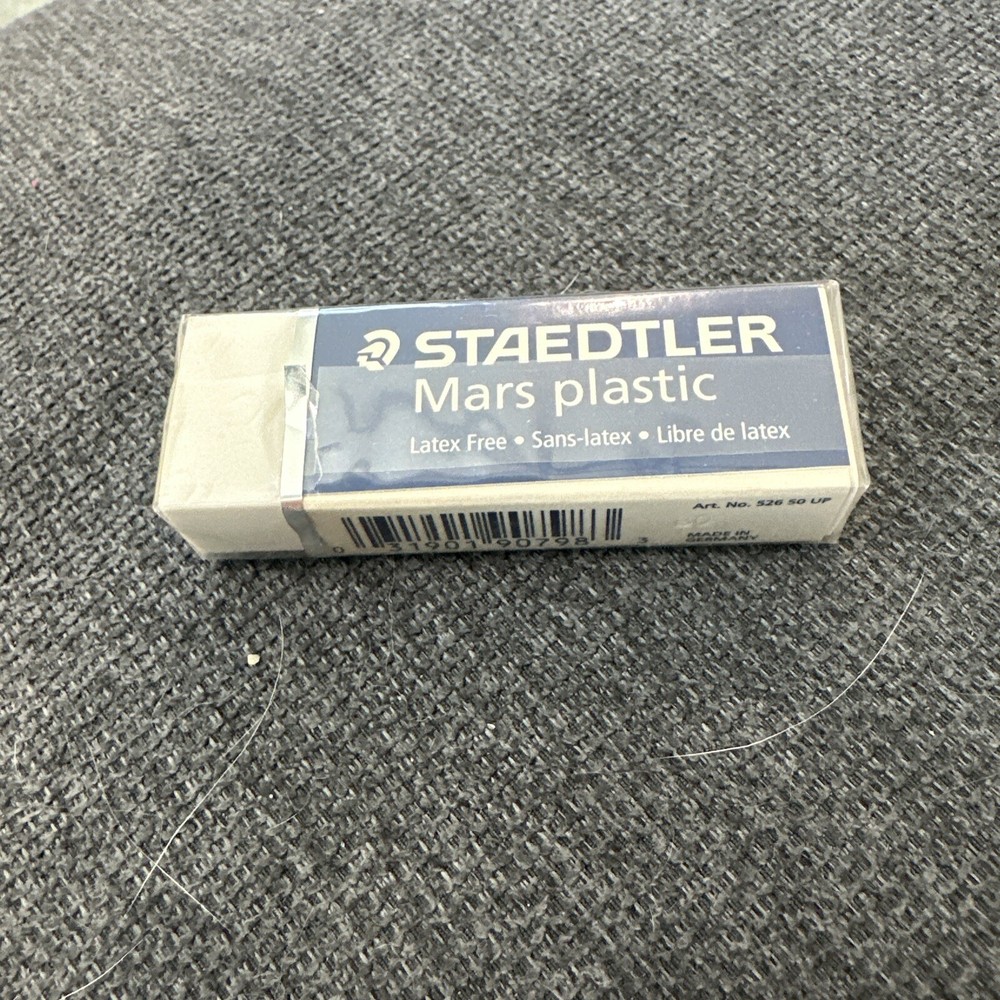Staedtler Mars Eraser, For Pencil/ink Marks, Rectangular Block, Large/White EACH