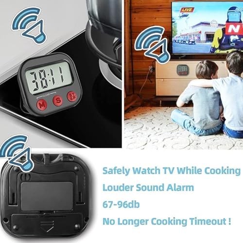 Kitchen Timer, Digital Visual Timer Magnetic Clock Stopwatch Countdown Timer,