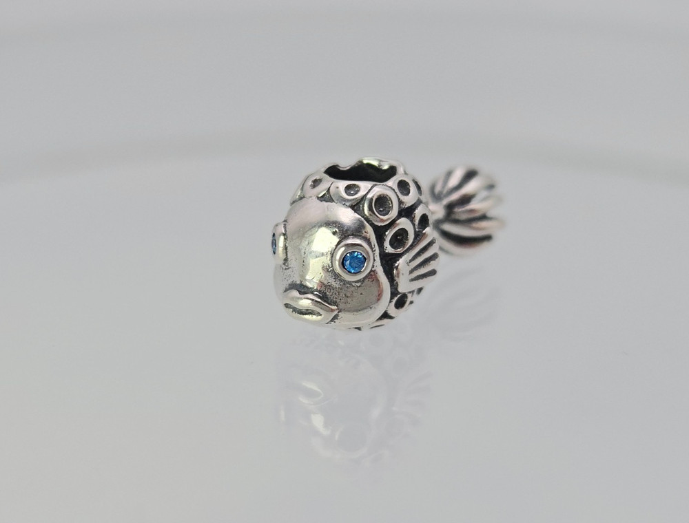 Authentic Pandora Silver Angel Fish Charm