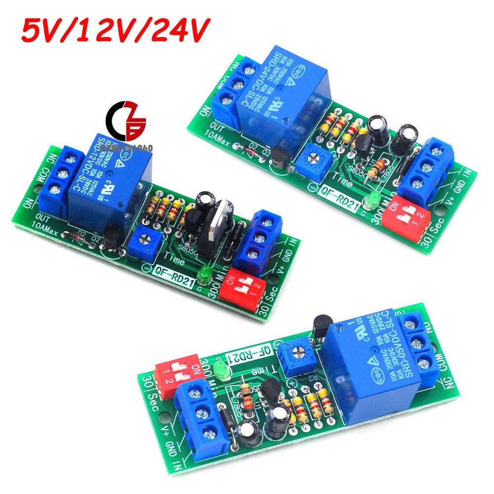 DC5V/12V/24V Adjustable Time Delay Timing Timer Relay Switch Turn ON/OFF Module