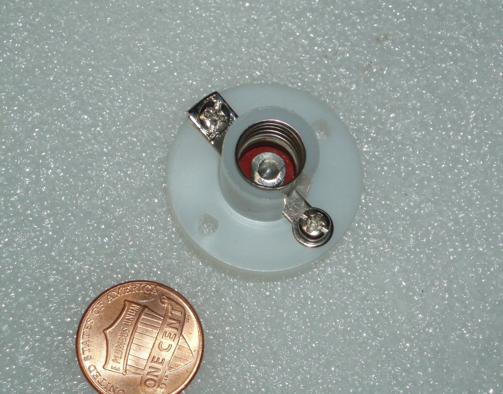 E10 Screw Lamp Holder Bulb Socket WHITE