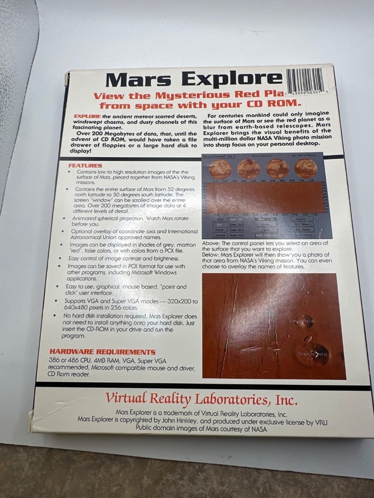 Mars Explorer CD-ROM Virtual Reality Software By Virtual Reality Laboratories 19