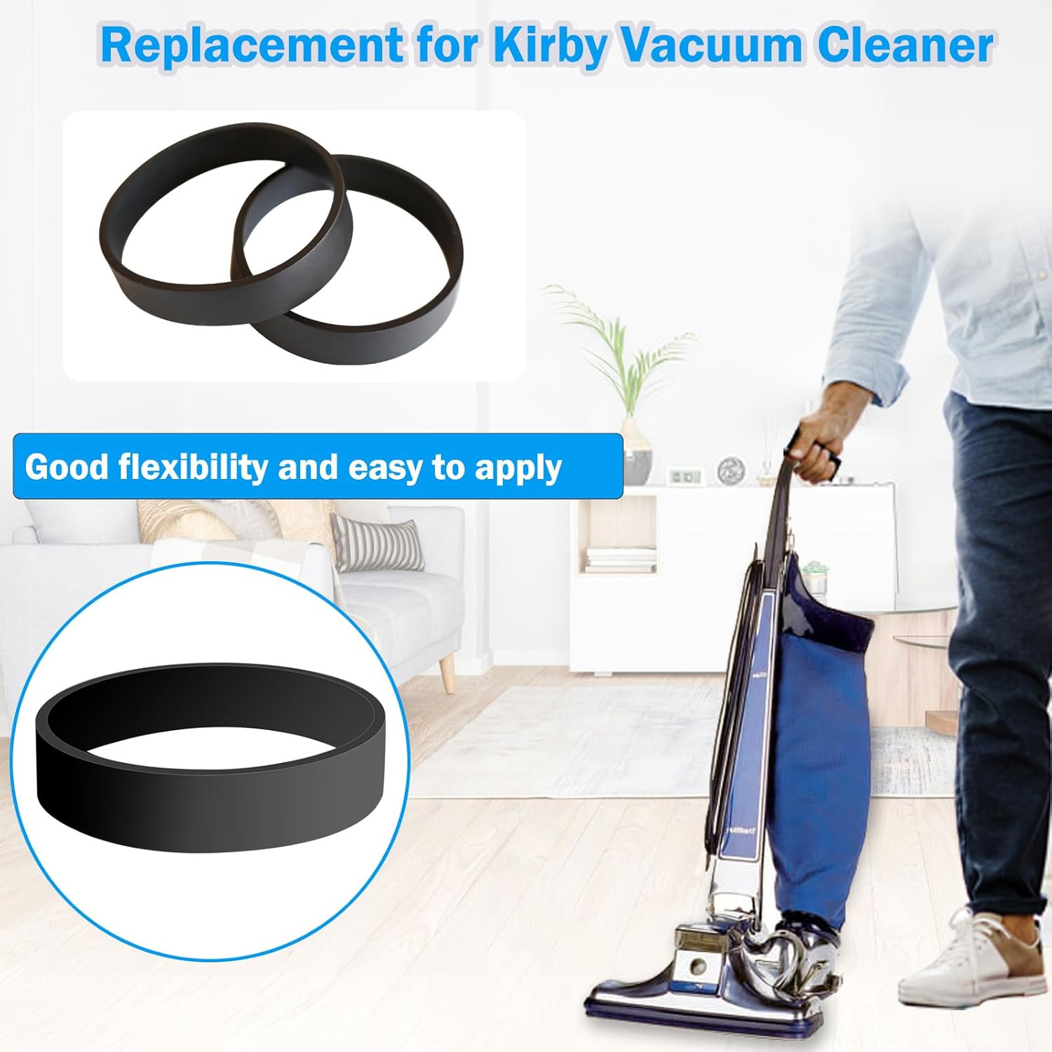 3 Pack For Kirby Vacuum Cleaner Belts 301291 fits All Generation Series Models G