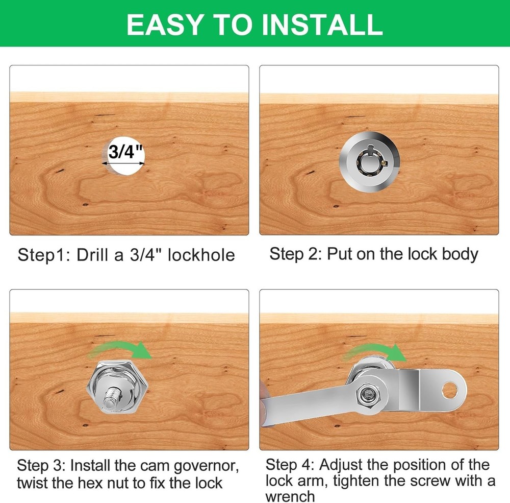Tool Box Lock, 2 Pack Truck Tool Box Lock Replacement, Tool Box Locks with Keys