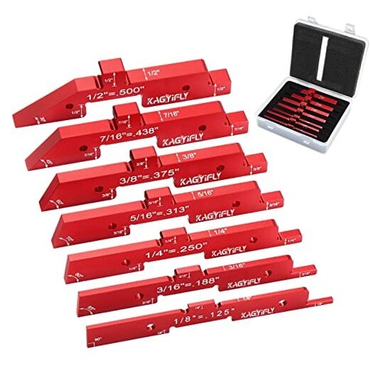 Router Table Setup Bars, 7pcs Aluminum Precision Setup Blocks Height 7 Pcs
