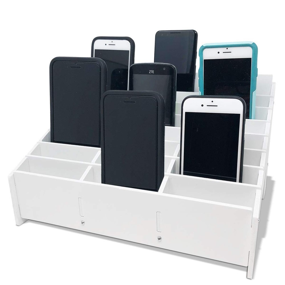 Classroom Cell Storage Cubby and Calculator Storage Caddy Box - 24 Slots Cell...