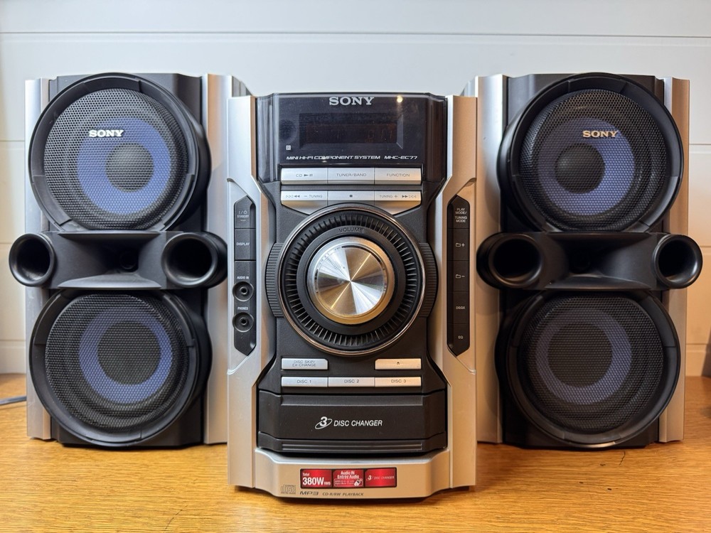 Sony MHC-EC77 3-CD Changer Mini Hi-Fi Component System- Tested