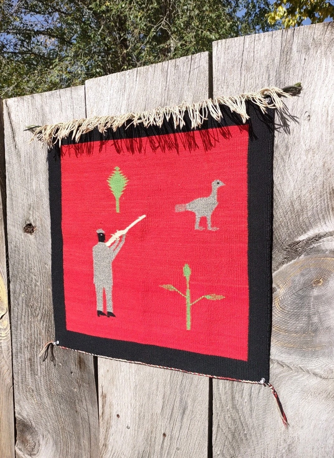 Navajo Rug Native American Indian Antique Germantown Throw Wall Hanging 1910