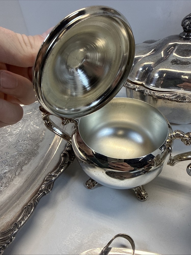 10 Piece Ascot Sheffield Design By Community Silver Plate Pitcher Tea Coffee Set