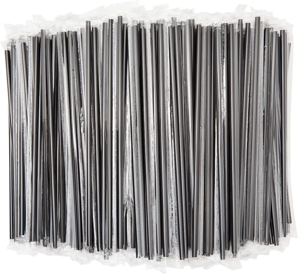 Individually Wrapped Plastic Drinking Straws 10.25 Extra Long 100/200/600 Pack