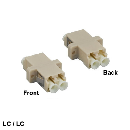 Multi-Mode Panel Mount LC/LC Duplex Fiber Optic Adapter Feedthrough Connector