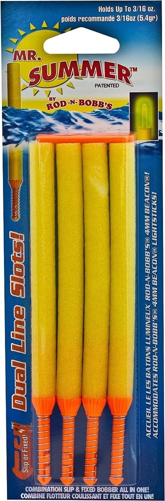 Mr. Summer Float 4", Yellow, 4 Pack