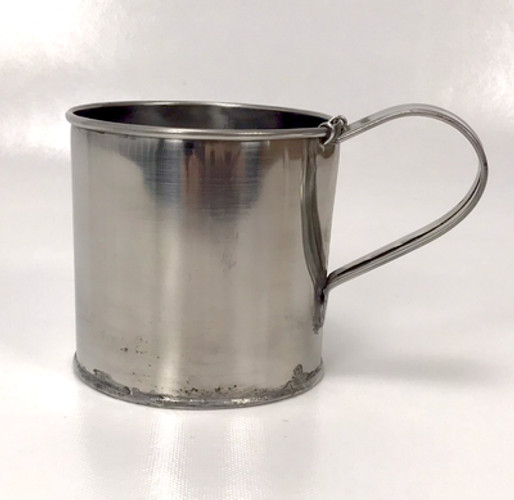 Large Stainless Steel "Tin" Cup - Two Piece Bottom