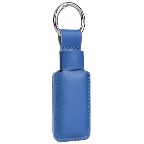 Microfiber Leather Small Sized USB Flash Drive Case, Anti Lost Mini Navy Blue