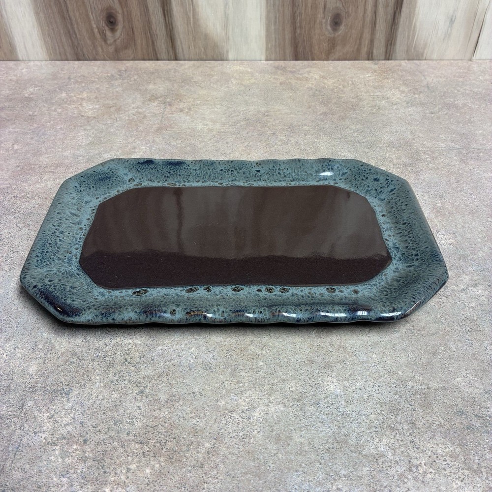 New Clay In Motion Handmade Ceramic Rectangular Tray Signed Never 2016