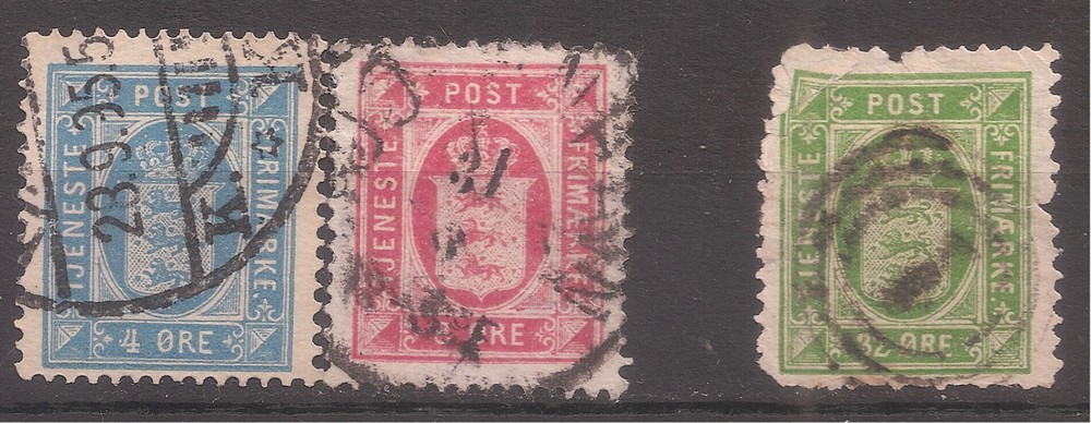 Denmark Sc#O7-O9 Used CV$ 48