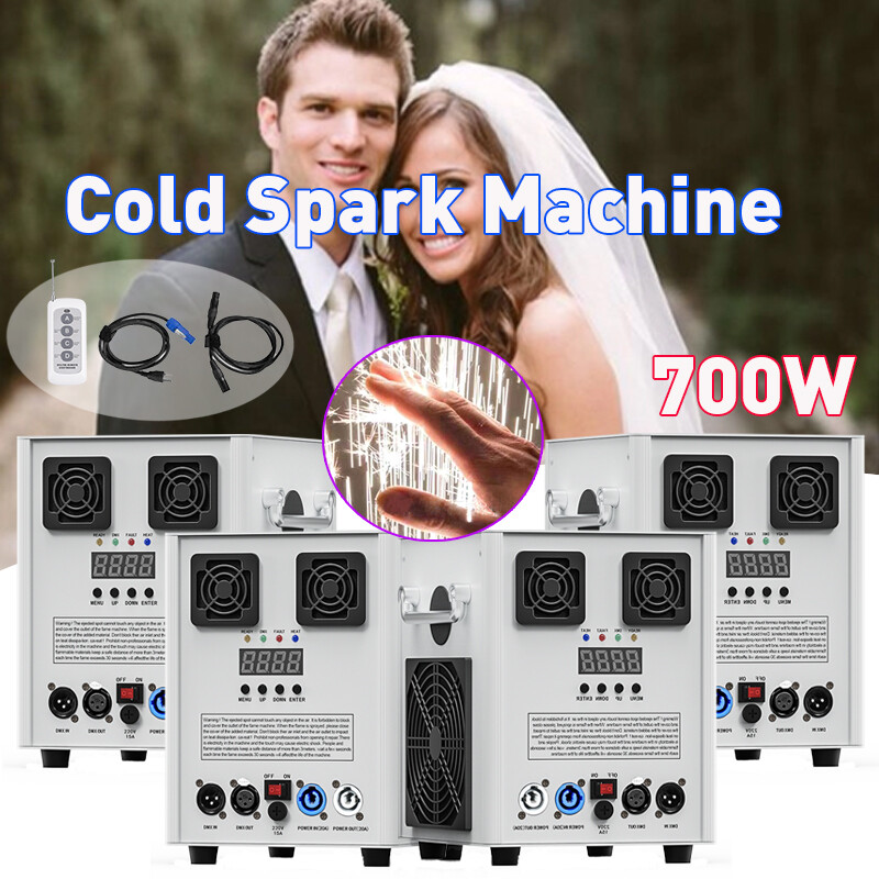 4PCS 700W Large Cold Spark Machine Stage Effect DMX Firework Party Wedding Show