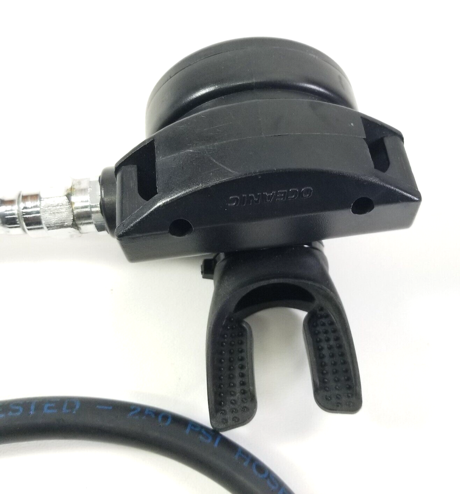 Oceanic Alpha Primary or Octo Second 2nd Stage Regulator Scuba Dive Black NICE!