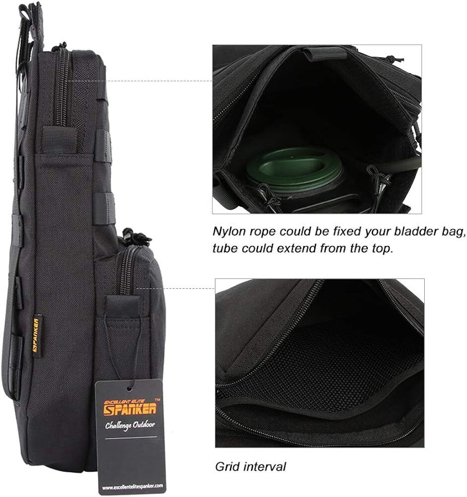 Tactical Hydration Pack Molle Vest Accessory Pouch 3L Mobility Hydration Carrier