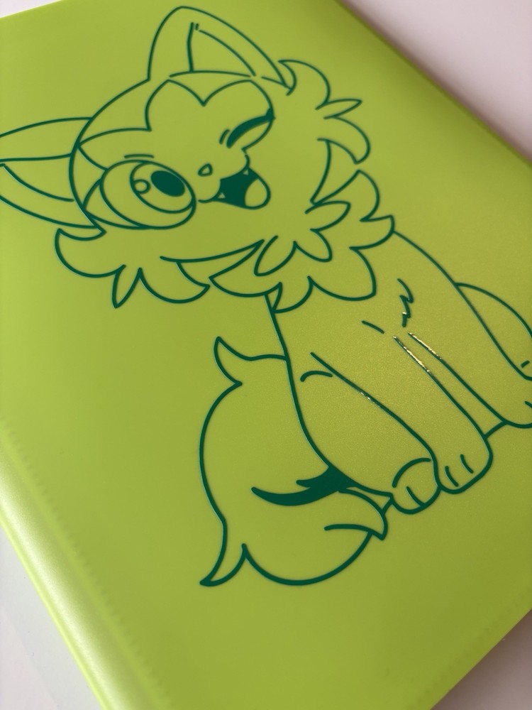 9 Pocket - Strap Binder - 360 Side Loading - Light Green Sprigatito