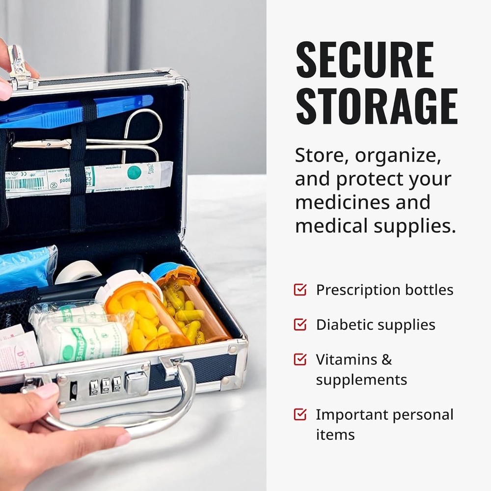 Portable Lock Box with Combination Lock