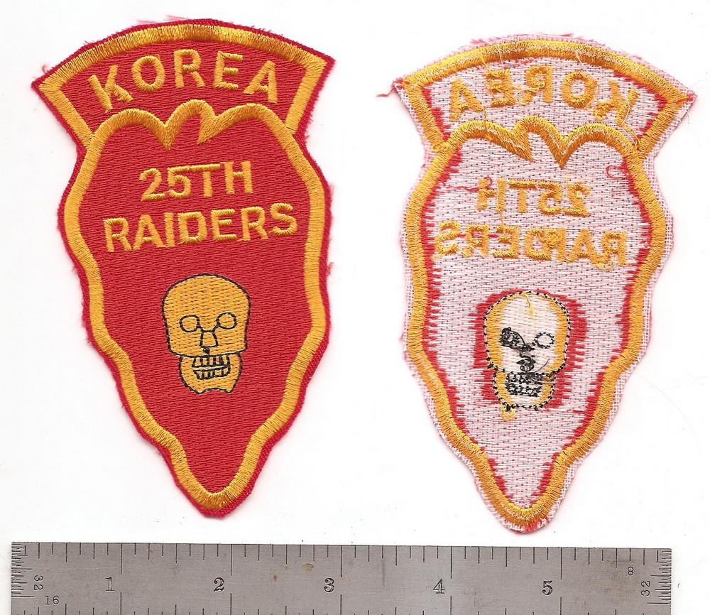 #359 US ARMY 25TH DIVISION RAIDERS KOREA PATCH