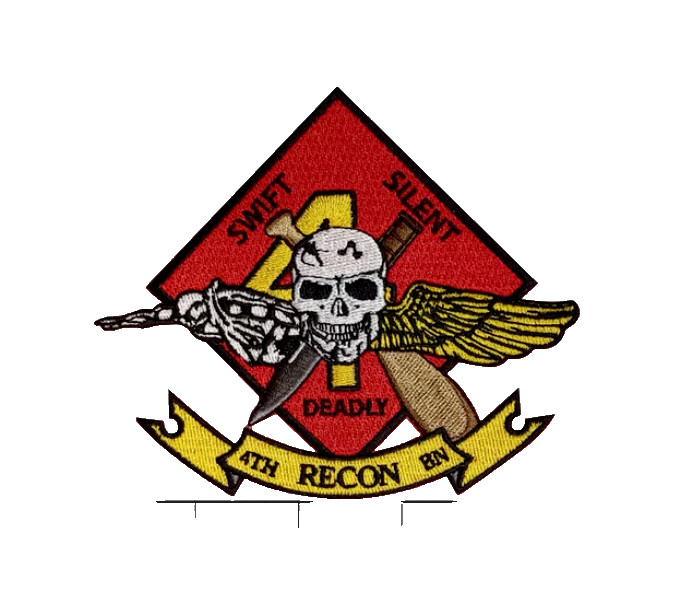 4" MARINE CORPS 4TH RECON EMBROIDERED PATCH