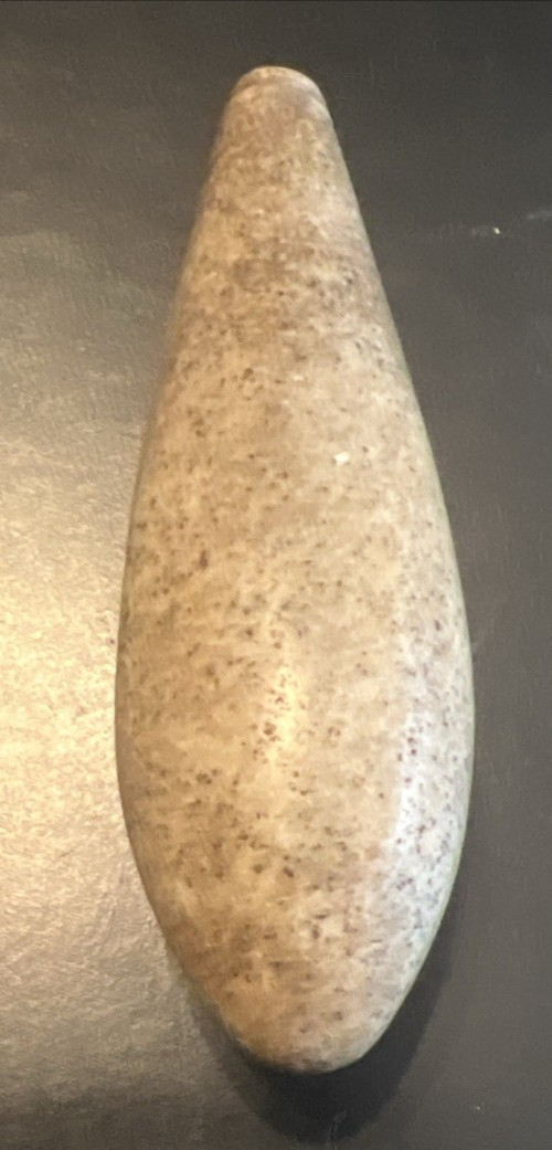 Gilcrease Double Grooved 3 5/8" Plummet from Arkansas Breckinridge CoA Arrowhead