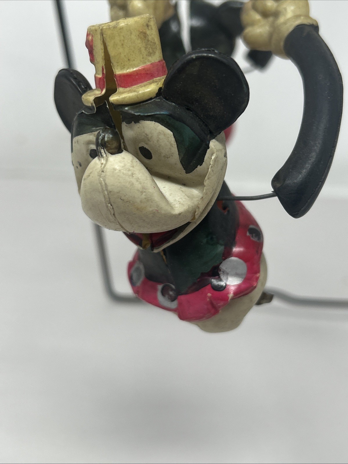 Celluloid Mickey & Minnie Mouse Acrobats Wind Up Toy Vintage Rare Read 1930s