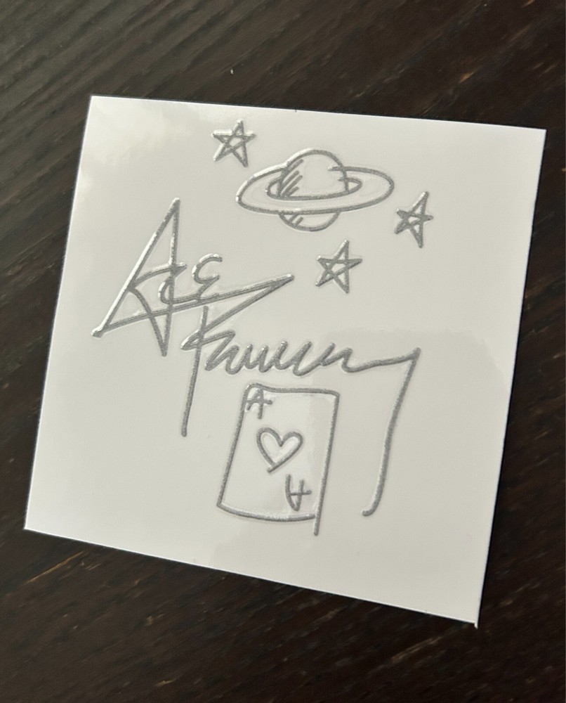 Ace Frehley of Kiss autograph UV DTF Decal Sticker 4 LP guitar control Cover