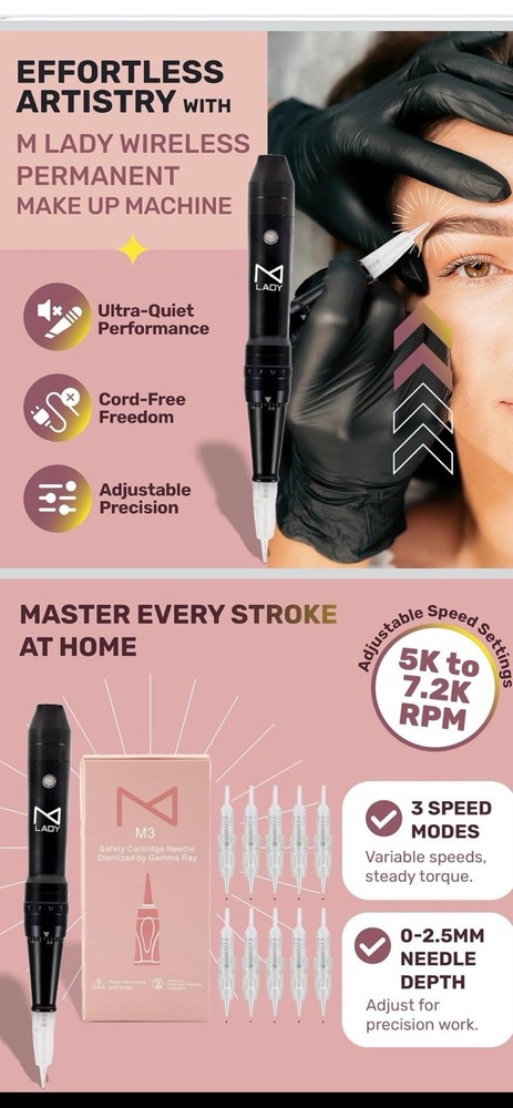 Arrow Wireless Permanent Makeup Machine By Mellie Microblading