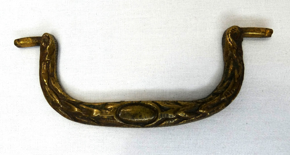 Antique Solid Brass Drawer Pull 4 ½ Inch