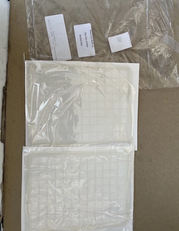 Wet Keyboard Cover Set 2 Casio TK6000 Flat  Menu Cover