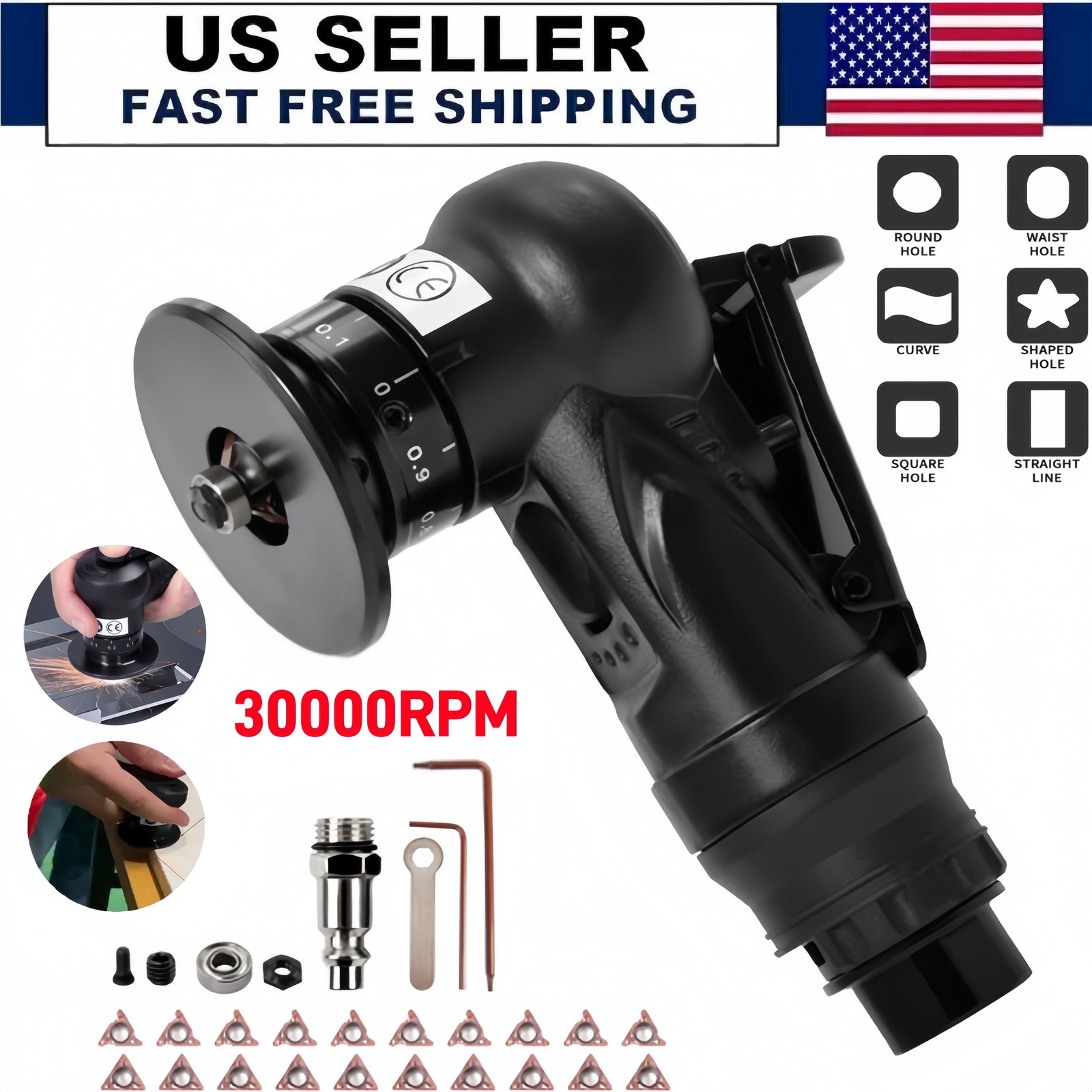 Air-Chamfer Tool Trimming Chamfering Pneumatic Beveling Machine Deburring Insert