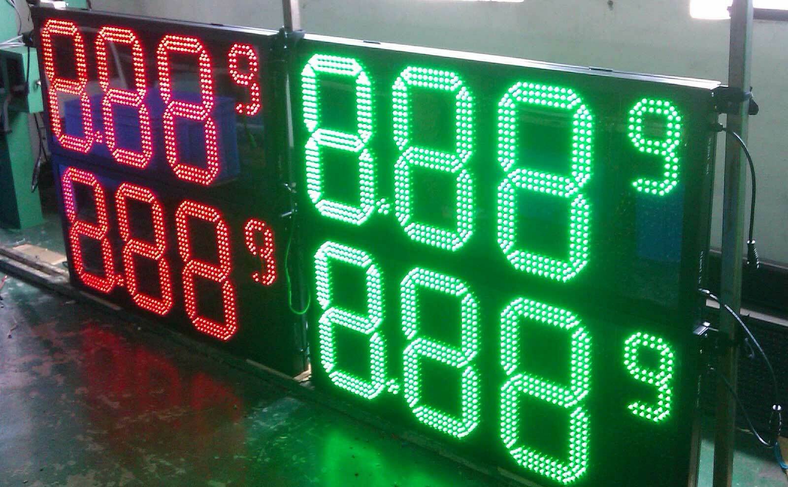 12V LED OIL GAS STATION Electronic Fuel PRICE SIGN 8",10',12',14" PCB sign board